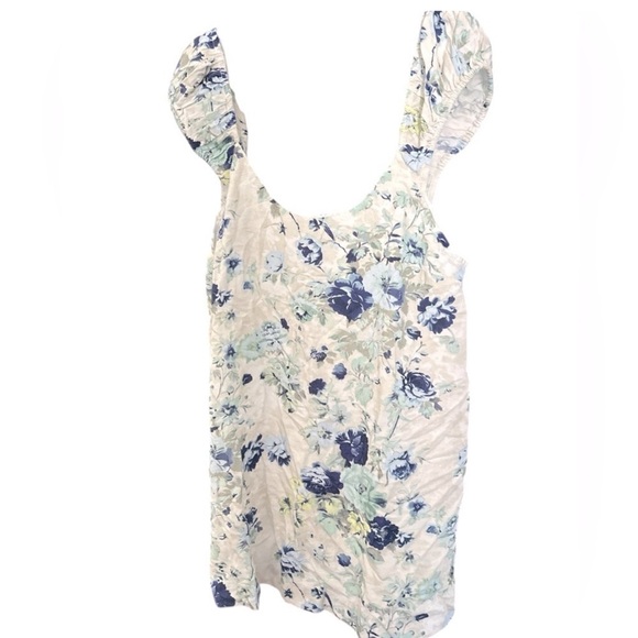 $168 FREE PEOPLE Wildflower Printed Mini Blue & White NWOT Size Small - Picture 5 of 5